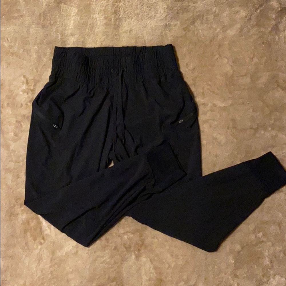 Black athletic joggers